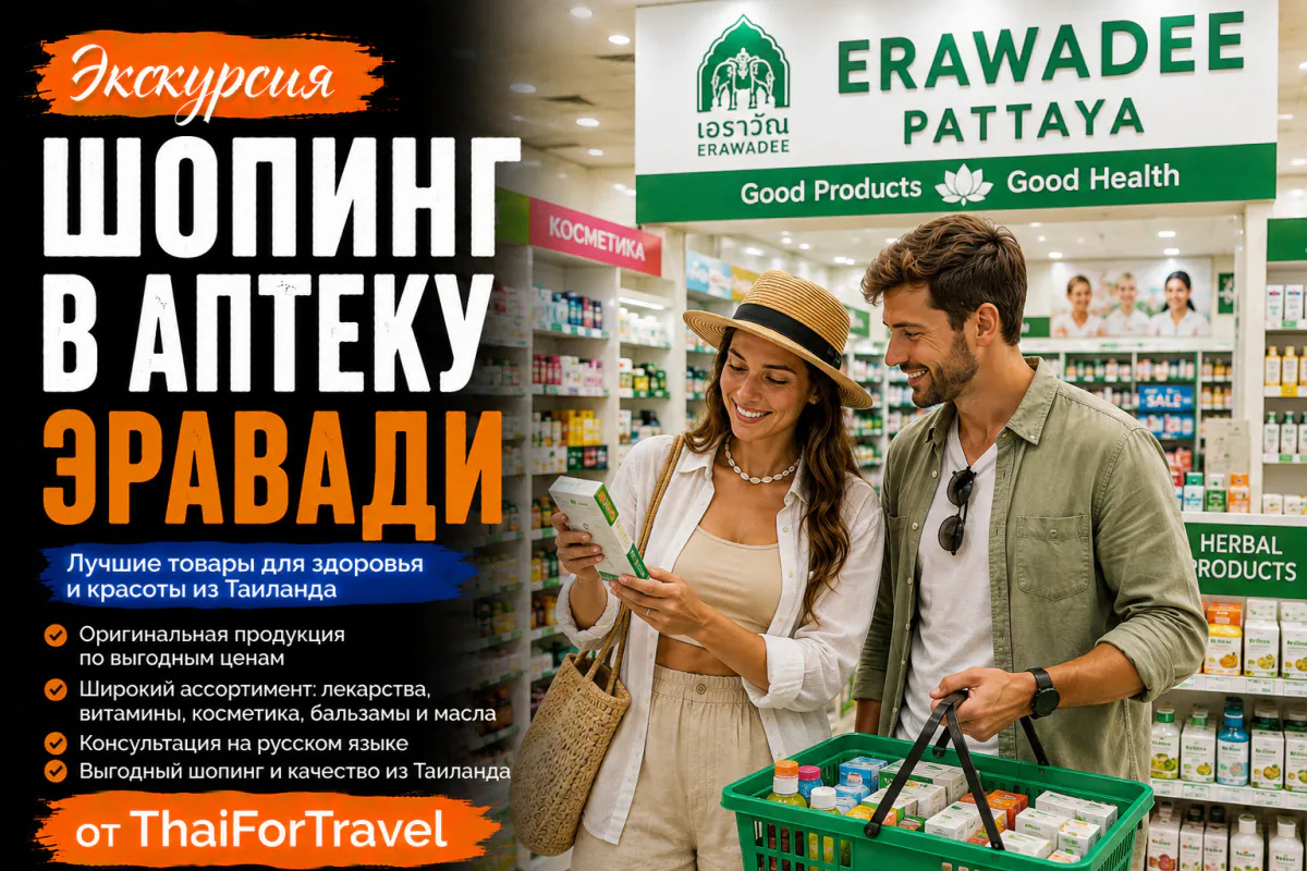 Экскурсия — Шопинг в «Аптека Эравади (Erawade)» в Паттайе